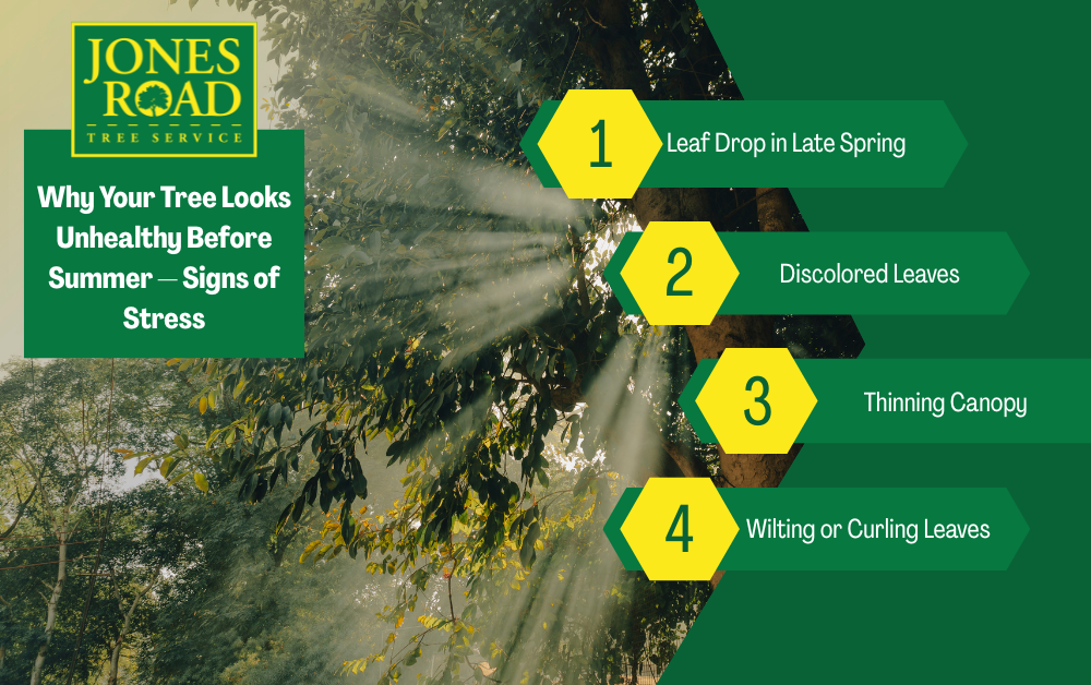 Why Your Tree Looks Unhealthy Before Summer — Signs of Stress Infographic